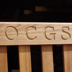 Engraved Letters Solid Oak Hardwood Furniture